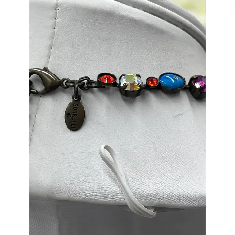 Sorrelli Southwest Brights Antique Gold Plated Classic Tee-Shirt Tennis Necklace